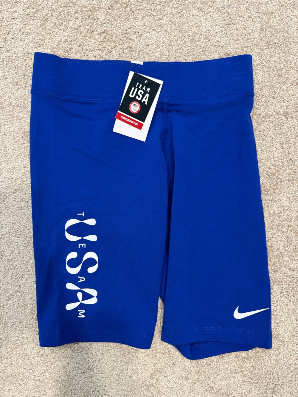 Women’s Size Medium Nike Team USA Bike Shorts Blue Olympics
